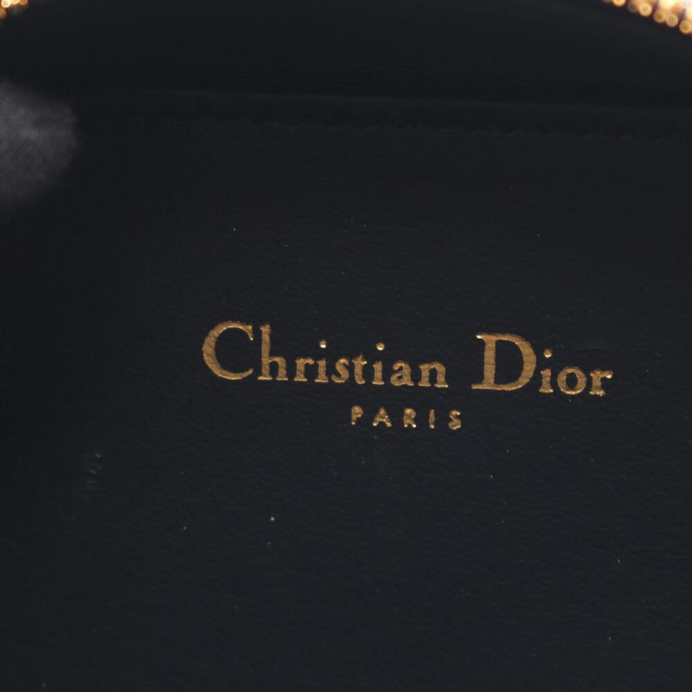 Dior CD Signature Oval Camera Bag Oblique Shoulder Leather Beige Navy Blue - Picture 4 of 5